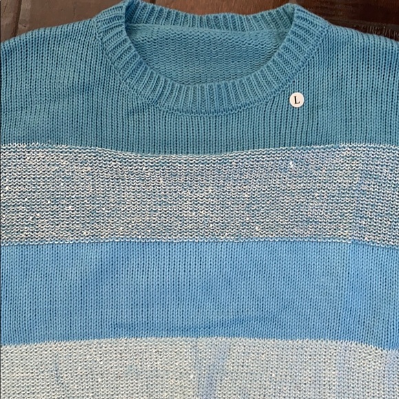 BNWOT blue striped sweater - Picture 2 of 6